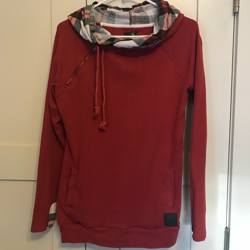 Ampersand Ave Mindy Mae’s Market Plaid Hoodie